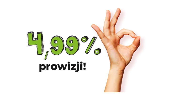 Lekka prowizja 4,99% w Smartney