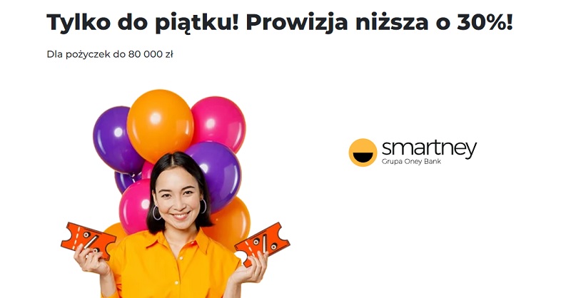 Kod rabatowy Happy31 -30% rabatu na prowizję - Happy Days w Smartney