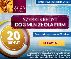 Kredyt dla firm Alior Bank prowizja przygotowawcza 0% Alior Bank
