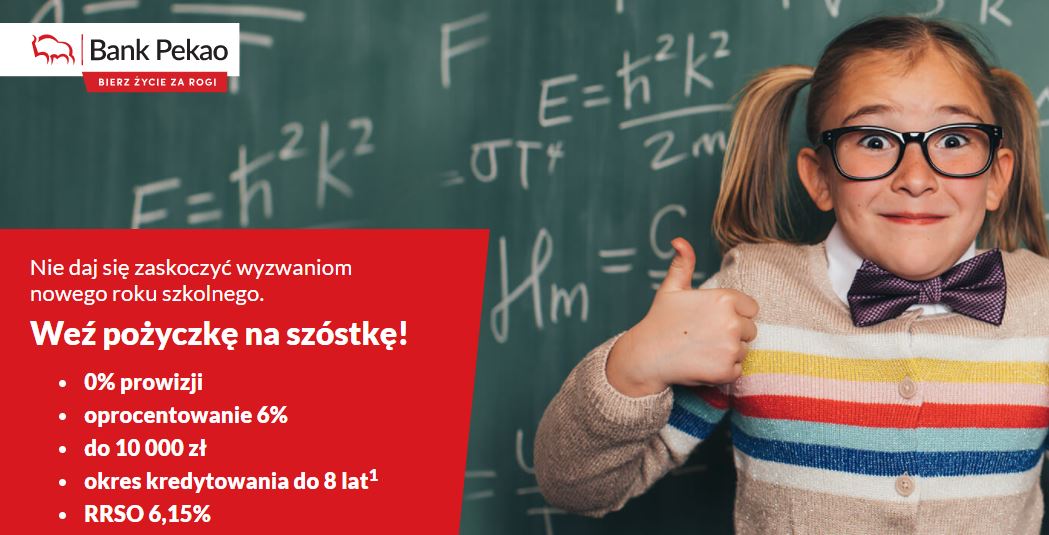 Pekao pożyczka Na Szóstkę do 10 000 zł na dowolny cel