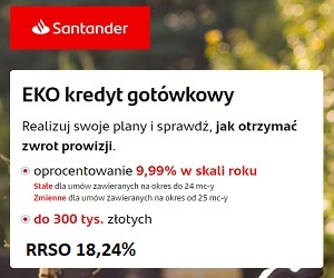 Santander EKO kredyt gotówkowy (bez konta) Santander Bank Polska