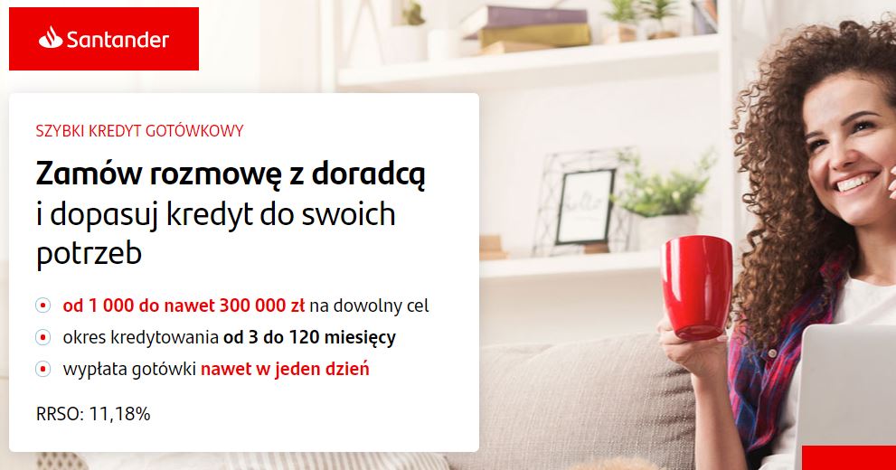 Kredyt gotówkowy Santander